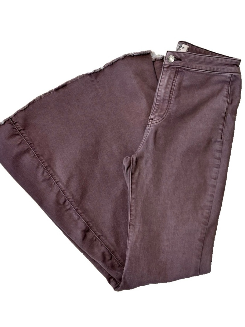 We The Free By Free People Just Float On Dusty Purple Flare Jeans Size 27 - Picture 3 of 10